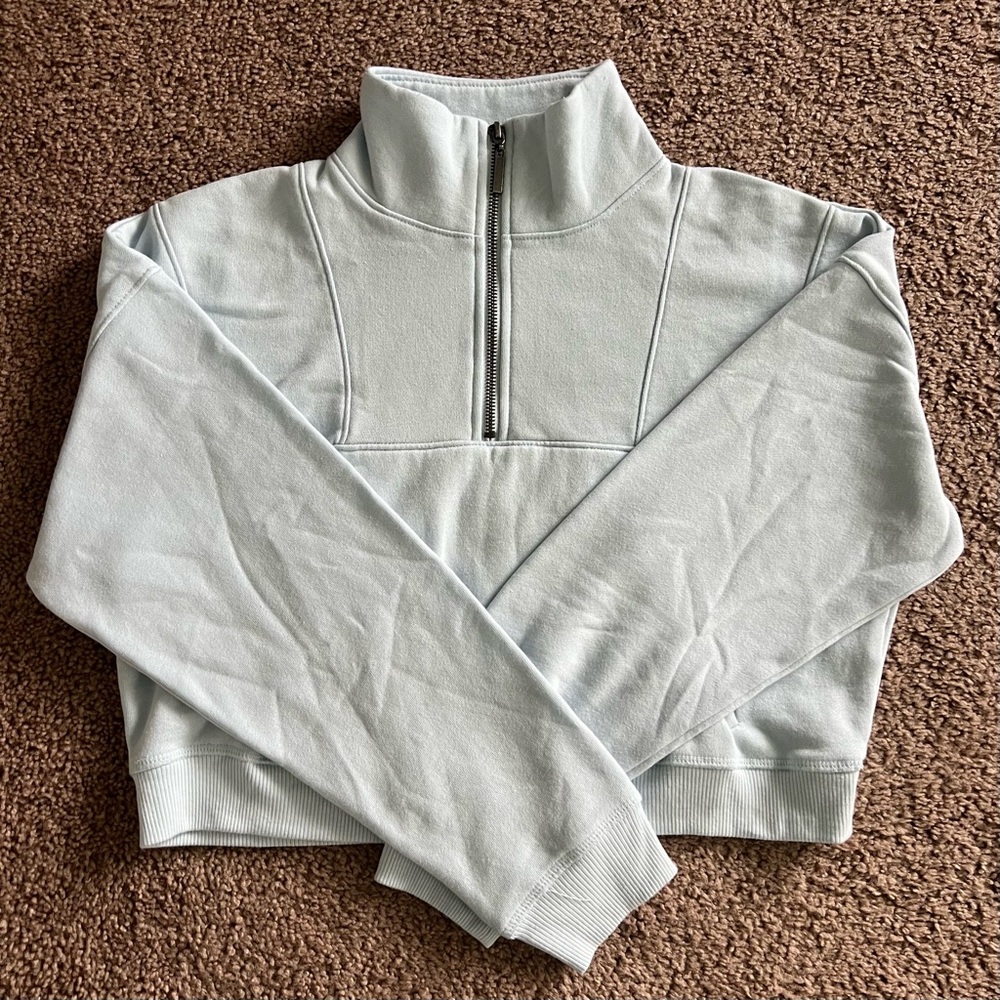Aeropostale Cropped Quarter-Zip Sweater